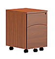 Mayline® Brighton Collection 2-Drawer Mobile Pedestal Box File, 27 3/4"H x 15 3/4"W x 19 1/2"D, Mocha